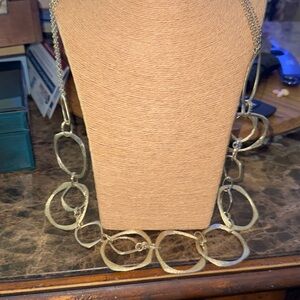 Chicos chain belt gold tone large irregular shaped links